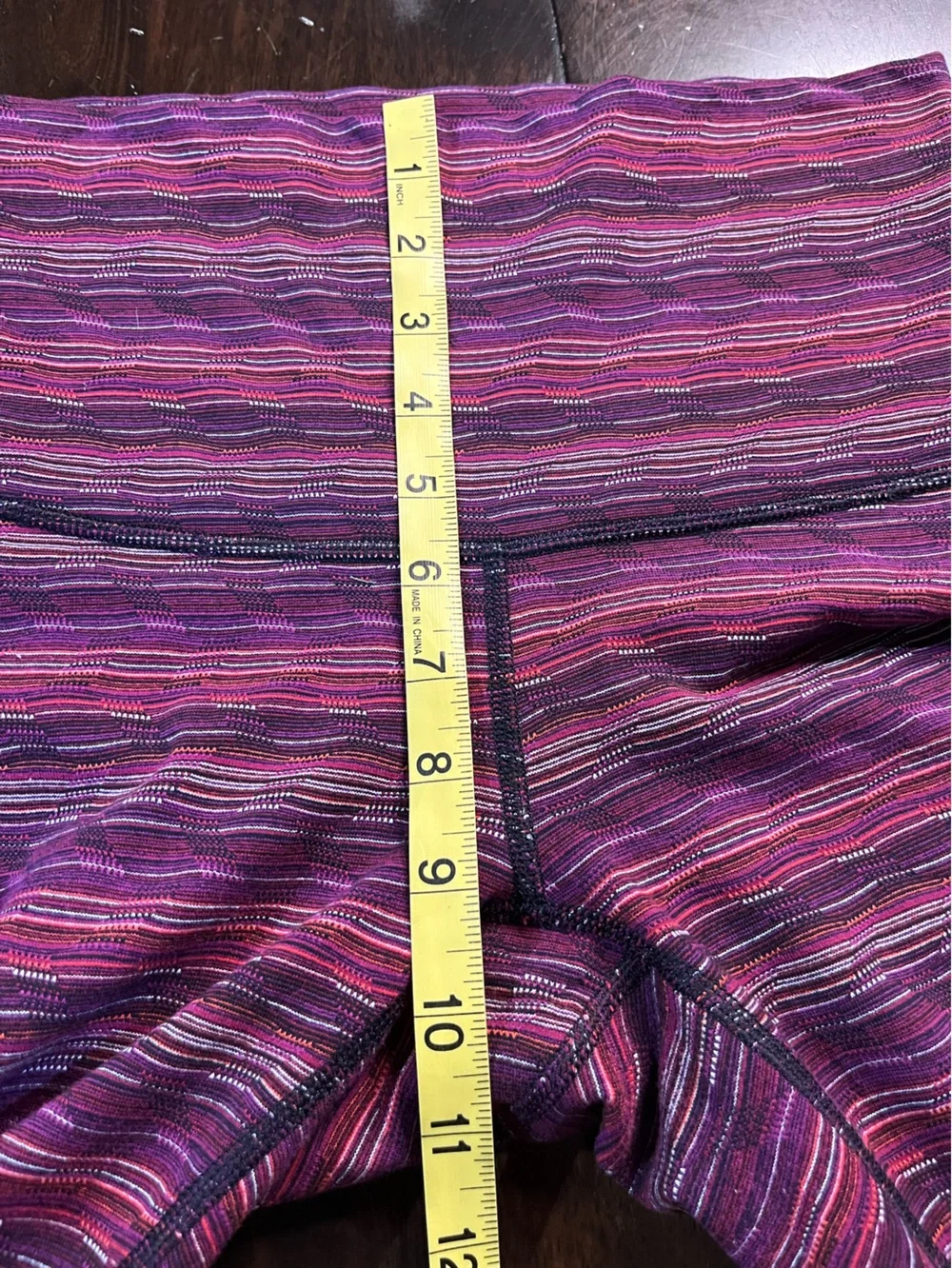 Lululemon Wunder Under Space Dye Twist Regal Plum Alarming Crop Leggings